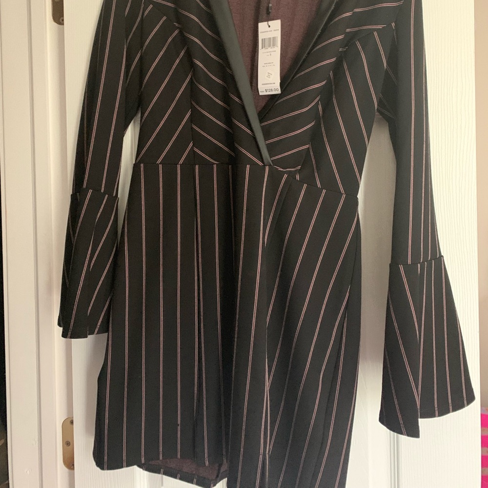 Mini blazer striped dress